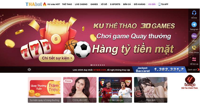 Cách liên hệ Thabet qua khung chatbox tại giao diện chính
